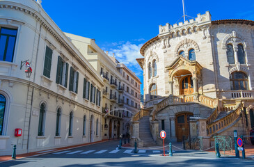 Principality of Monaco, Monaco, 13.2.2024: Palace of Justice. Set in Old Town, this prominent,...