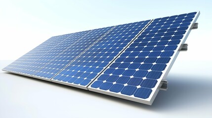 3d illustration of a solar panel on a white background with shadow
