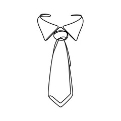 A tie in a line drawing style