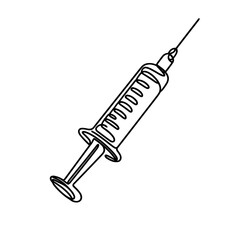 Syringe style line drawing