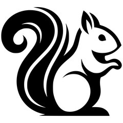 Squirrel logo silhouette