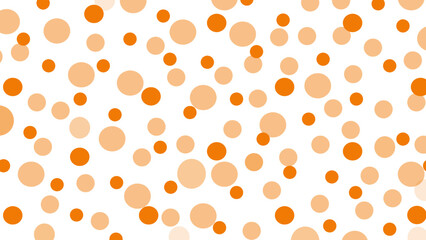 White seamless pattern with orange drops