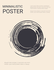 Abstract poster. Banner template. Minimalistic vector cover. Grunge background print.