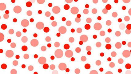 White seamless pattern with red drops