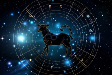 Astrological zodiac sign sagittarius symbol shining blue isolated on white background - obrazy, fototapety, plakaty