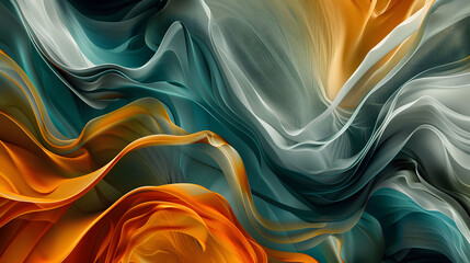abstract wallpaper of coloful flowing textile waves