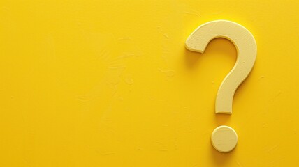 Question mark on a textured yellow background