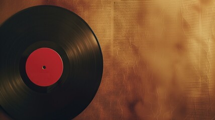 Vinyl record on a textured background