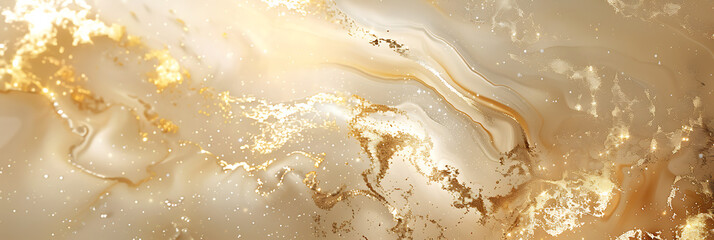 Gold, beige, and white blend harmoniously in a textured backdrop with a color gradient rough abstract design. Shining with bright light and glow