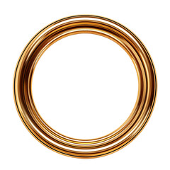 golden circle isolated in transparent background
