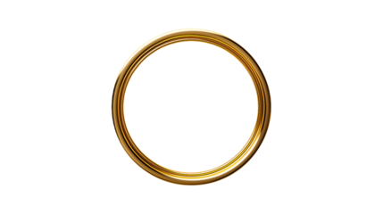 golden circle isolated in transparent background