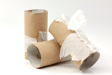 A roll of toilet paper