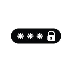 security password Icon isolate on white background drawing by illustration
