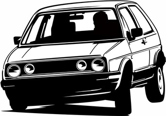 Classic car vector graphic design
