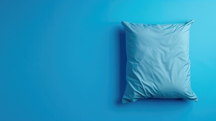 A minimalist pillow on a blue background