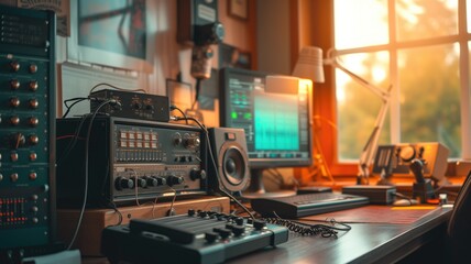 Fototapeta premium An amateur radio set equipment