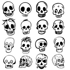 hand drawing skull transparent background PNG clipart vector