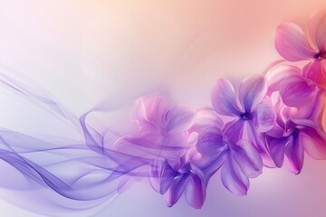 Purple lilac flowers in soft pastel colors, abstract background. Abstract background awareness days in May in cream and lilac. 