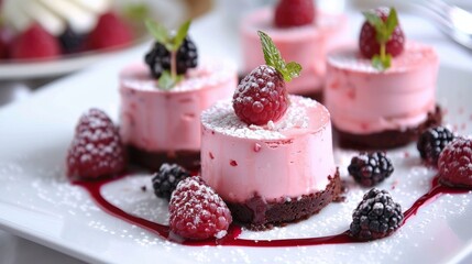 Serving up visually stunning low calorie desserts - obrazy, fototapety, plakaty