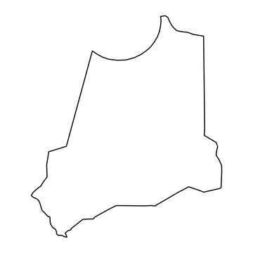 Batha Region map, administrative division of Chad. Vector illustration.