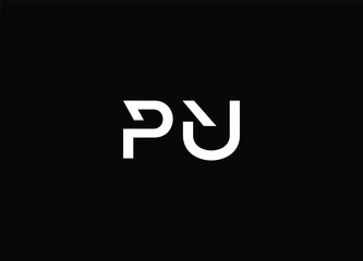 PU Initial Letter Logo Design victor illustration 