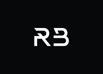 RB Initial Letter Logo Design Victor Illustration 