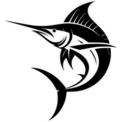 Silhouette of marlin fish