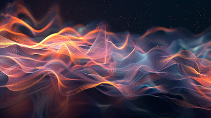 An abstract representation of sound waves visualized in a not usual way, adding a visual dimension...