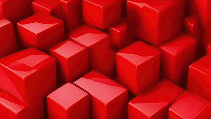 Obraz premium Abstract Red cubes background