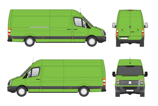 Volkswagen Crafter van vector template