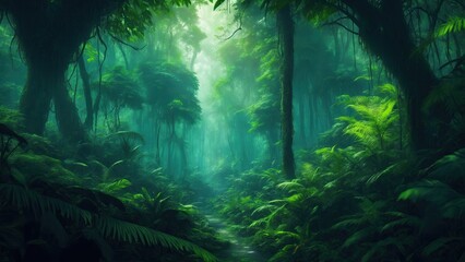 Jungle nature scene forest background