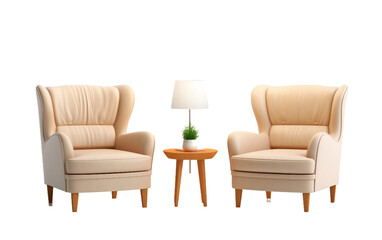 Discover Comfortable Seating Area Isolated on Transparent Background PNG.