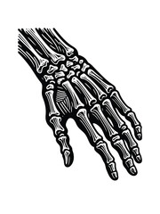 Spectral Embrace: Vectorized Beauty of a Skeleton Hand