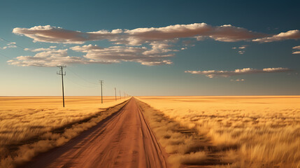 Road illustration, aerial view of road curves around beautiful scenery