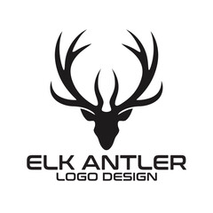 Elk Antler Vector Logo Design