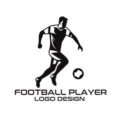 Fototapeta na wymiar Football Player Vector Logo Design