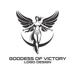 Goddess Of Victory Vector Logo Design