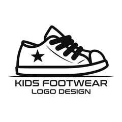 Kids Footwear Vector Logo Design