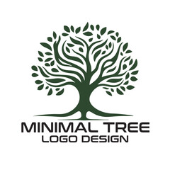 Minimal Tree Vector Logo Design