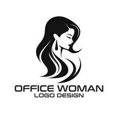 Office Woman Vector Logo Design