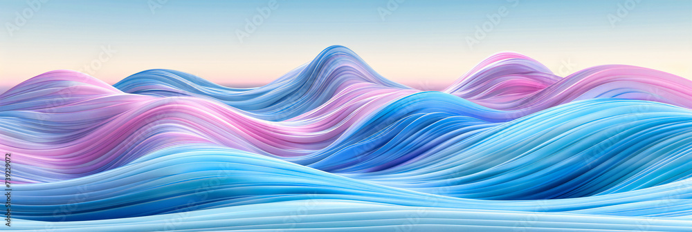 Poster abstract wave motion, a colorful flow of liquid shapes and bright patterns