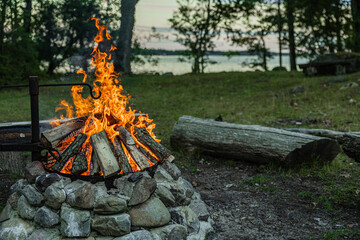 Lagerfeuer in Schweden