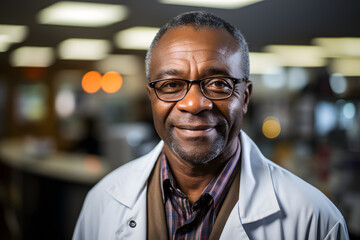 Obraz premium Dedicated Doctor Ensures Patient Well-being in Professional Surroundings.
