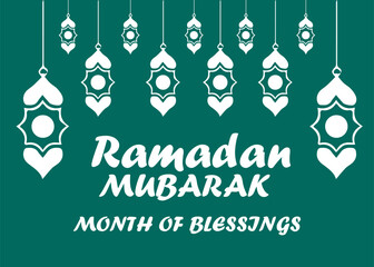 Ramadan Mubarak Vector Art Design