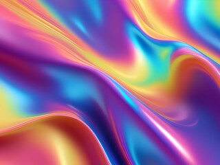 Obraz premium wavy colorful color holographic background