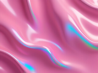 Naklejka premium wavy pink color holographic background