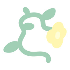 うねうねな黄色いお花⭐︎PNG