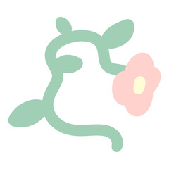 Fototapeta premium うねうねな赤いお花⭐︎PNG