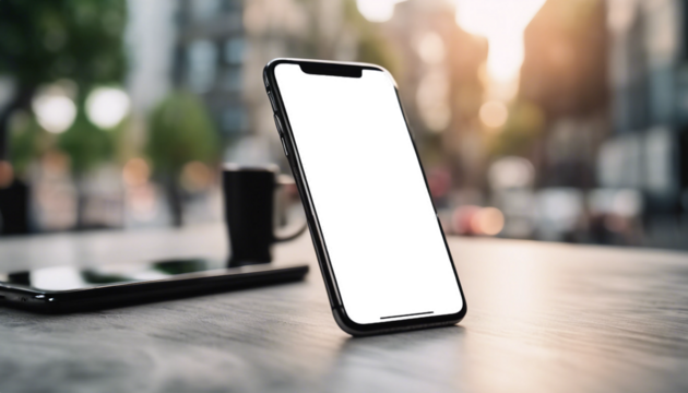 Futuristic Elegance: Smartphone on a Transparent Canvas