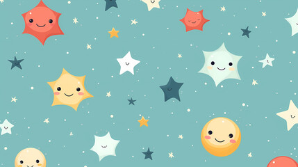 Colorful cheerful rainbow stars background wallpaper children cartoon bedroom design